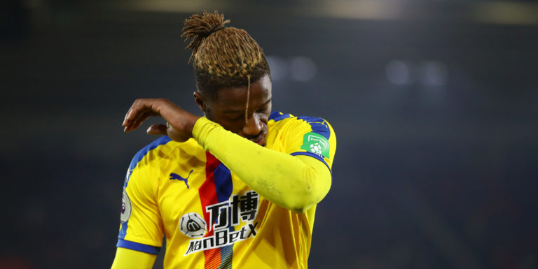 Zaha charged with misconduct after red card against Southampton
