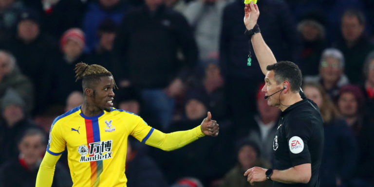 Zaha receives one game suspension and £10,000 for improper conduct