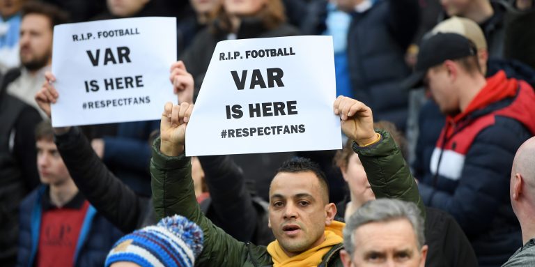 Palace fans react as VAR denies Eagles penalty against Man City