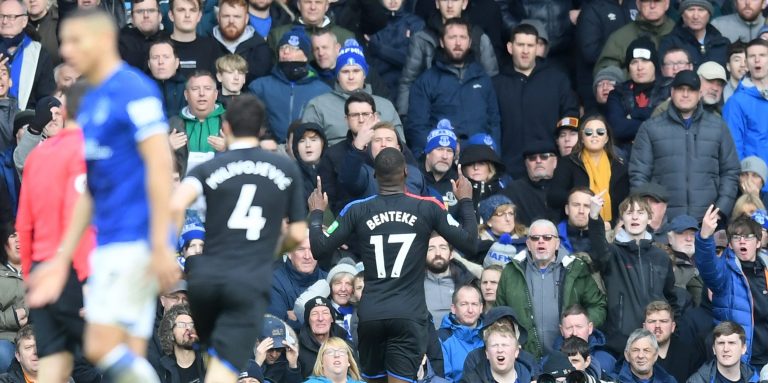 Palace fans couldn’t believe that Benteke finally scored