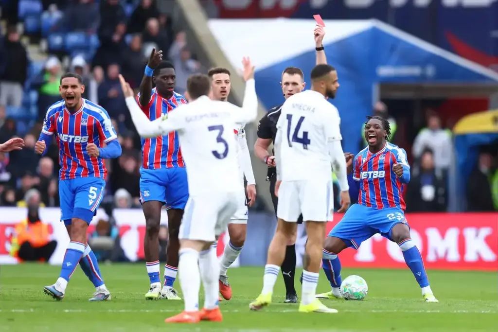 Crystal Palace 0-0 Leeds: ‘Top class’ Canvot’s red card celebration ignites meltdown