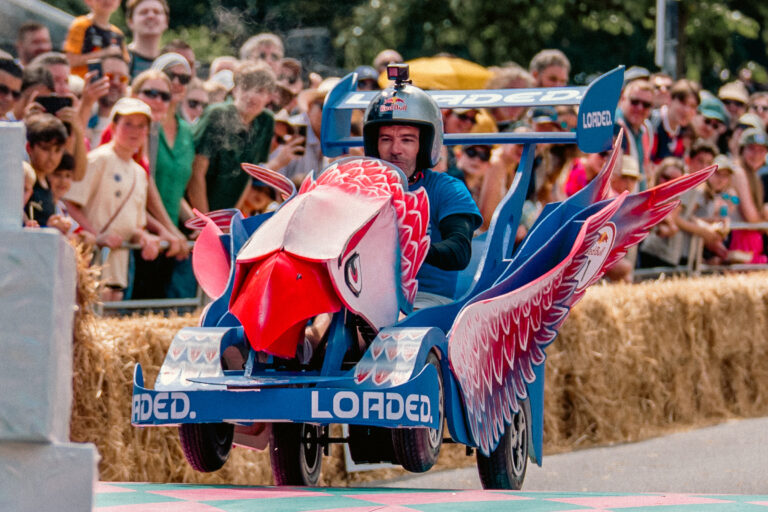 Crystal Palace team at the Red Bull Soapbox event. Image: Crystal Palace FC.