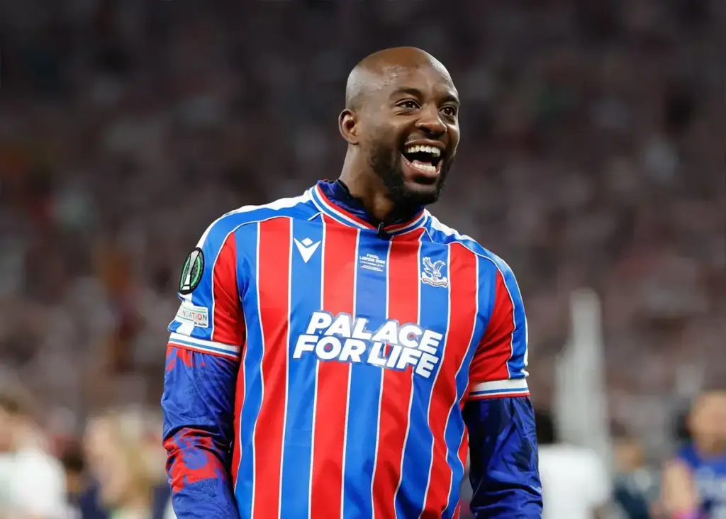 Jean-Philippe Mateta celebrating with France at the World Cup