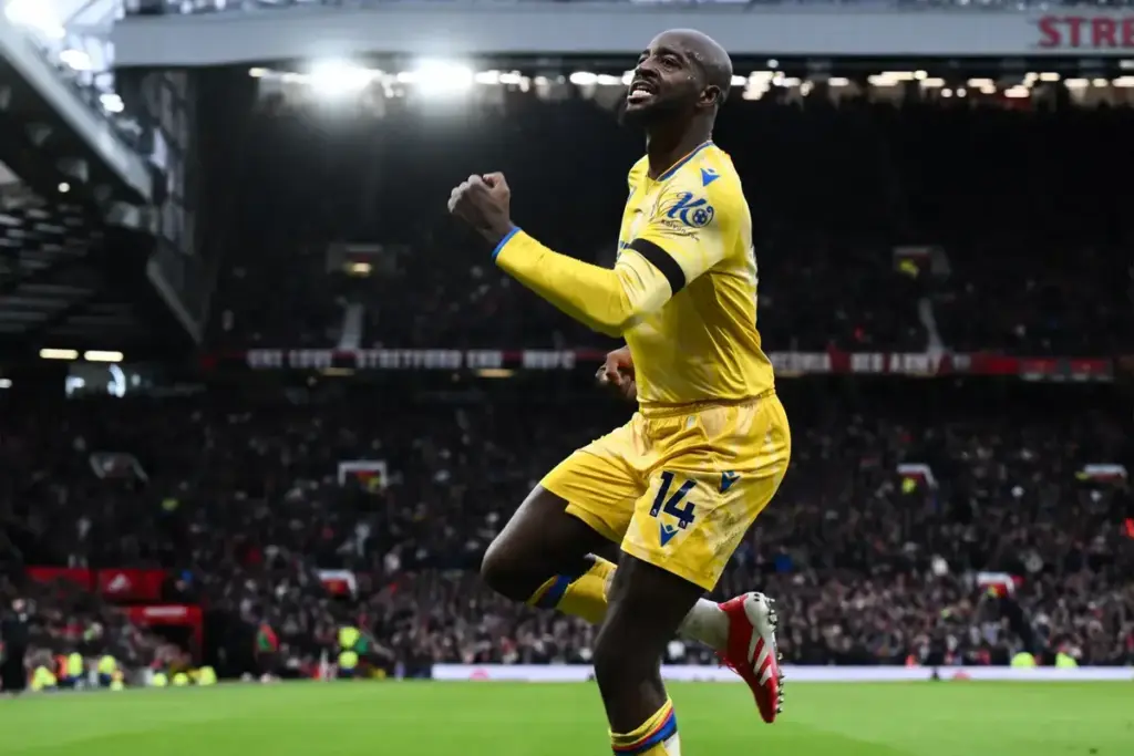 Jean-Philippe Mateta playing for Crystal Palace