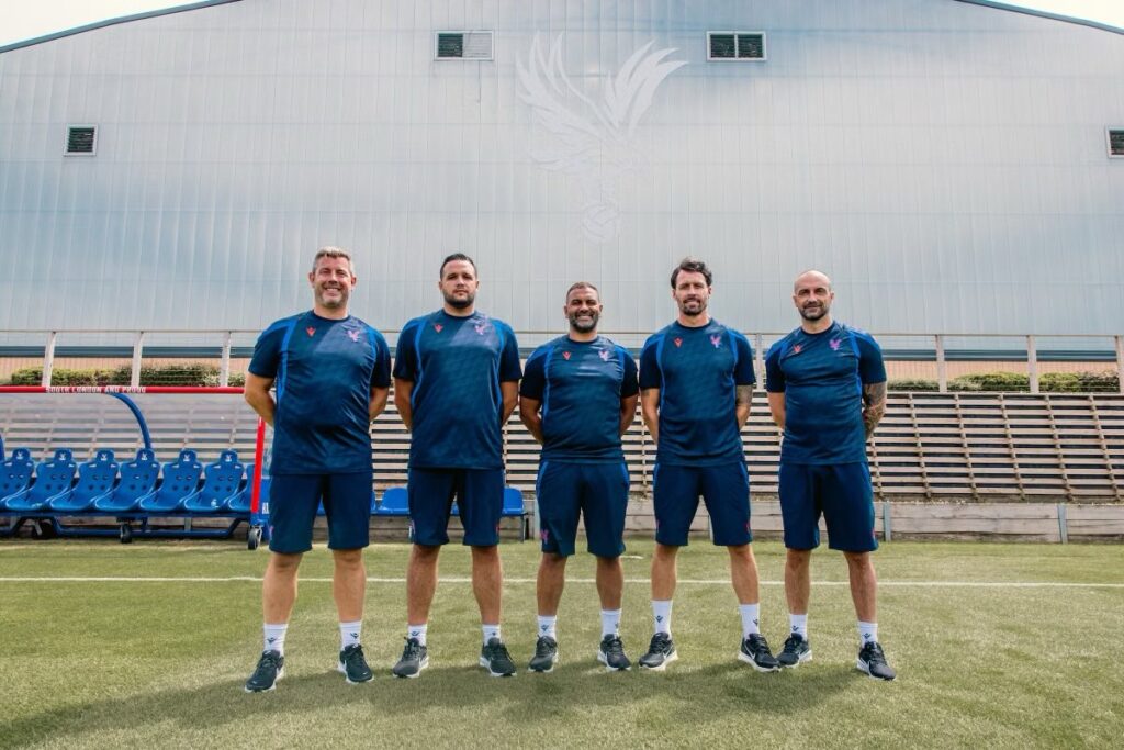 Pierre Sage announcing his Crystal Palace backroom coaching staff
