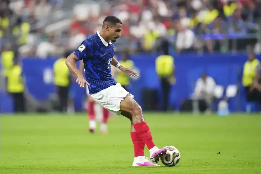 Maxence Lacroix in action for France after their World Cup exit